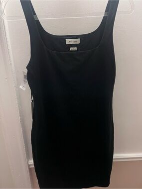 Never worn Aritzia Babaton contour mini tank dress in black size L